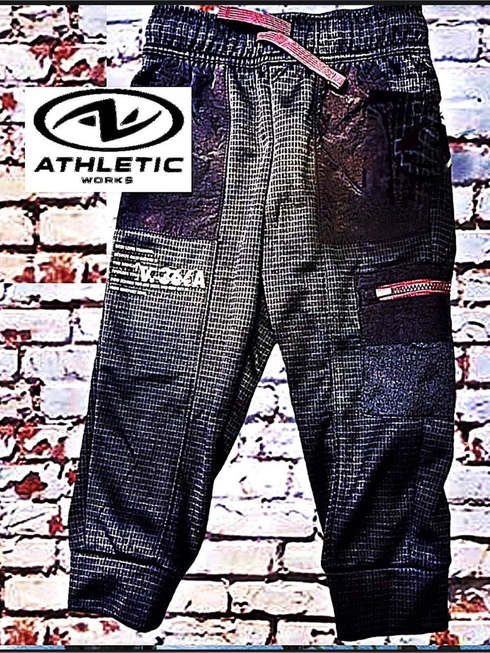 Athletic Works Kids Black and Red Joggers